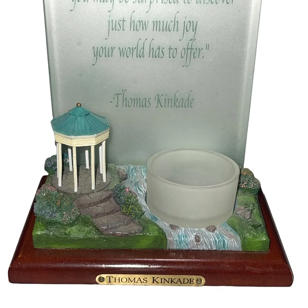 Thomas Kinkade Painter of Light Candle Holder Inspirational Sweetheart Gazebo